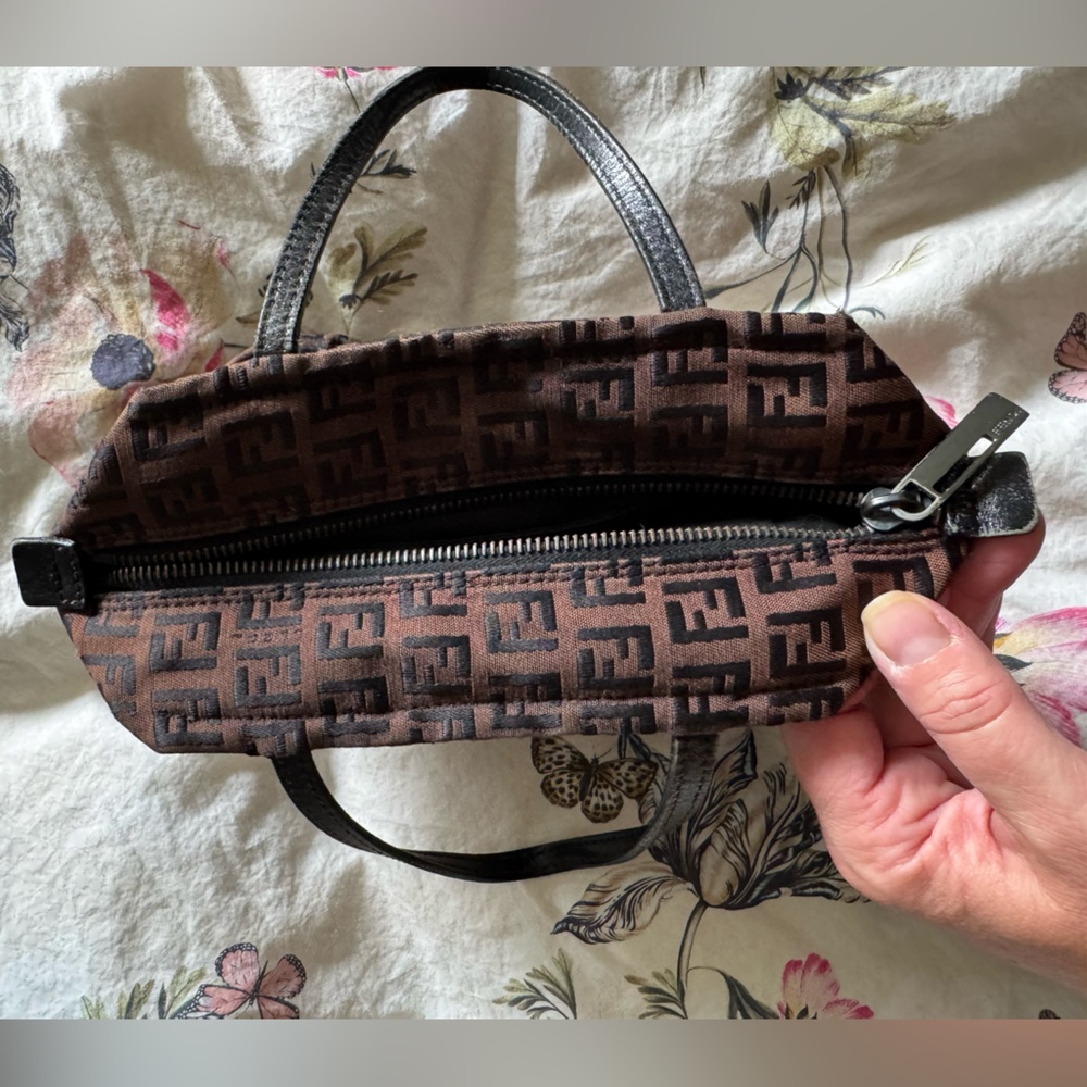 Fendi Brown and Black FF Logo Mini Bag - Picture 3 of 8